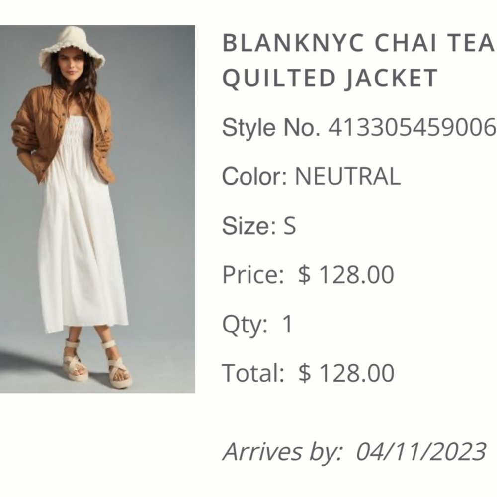 Anthropologie BLANK NYC Quilted Jacket